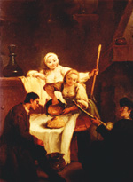 Pietro Longhi eternizou o prato no quadro A Polenta, em que uma mulher do povo derrama da panela uma massa dourada 